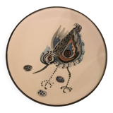 Assiette décor oiseau