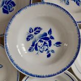 Lot de 6 assiettes creuses dépareillées Digoin Sarreguemines et Saint-Amand