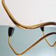 Spider chandelier in brass and black lacquered metal Italian design 1950s