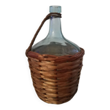 Dame Jeanne 2l old woven wicker rattan