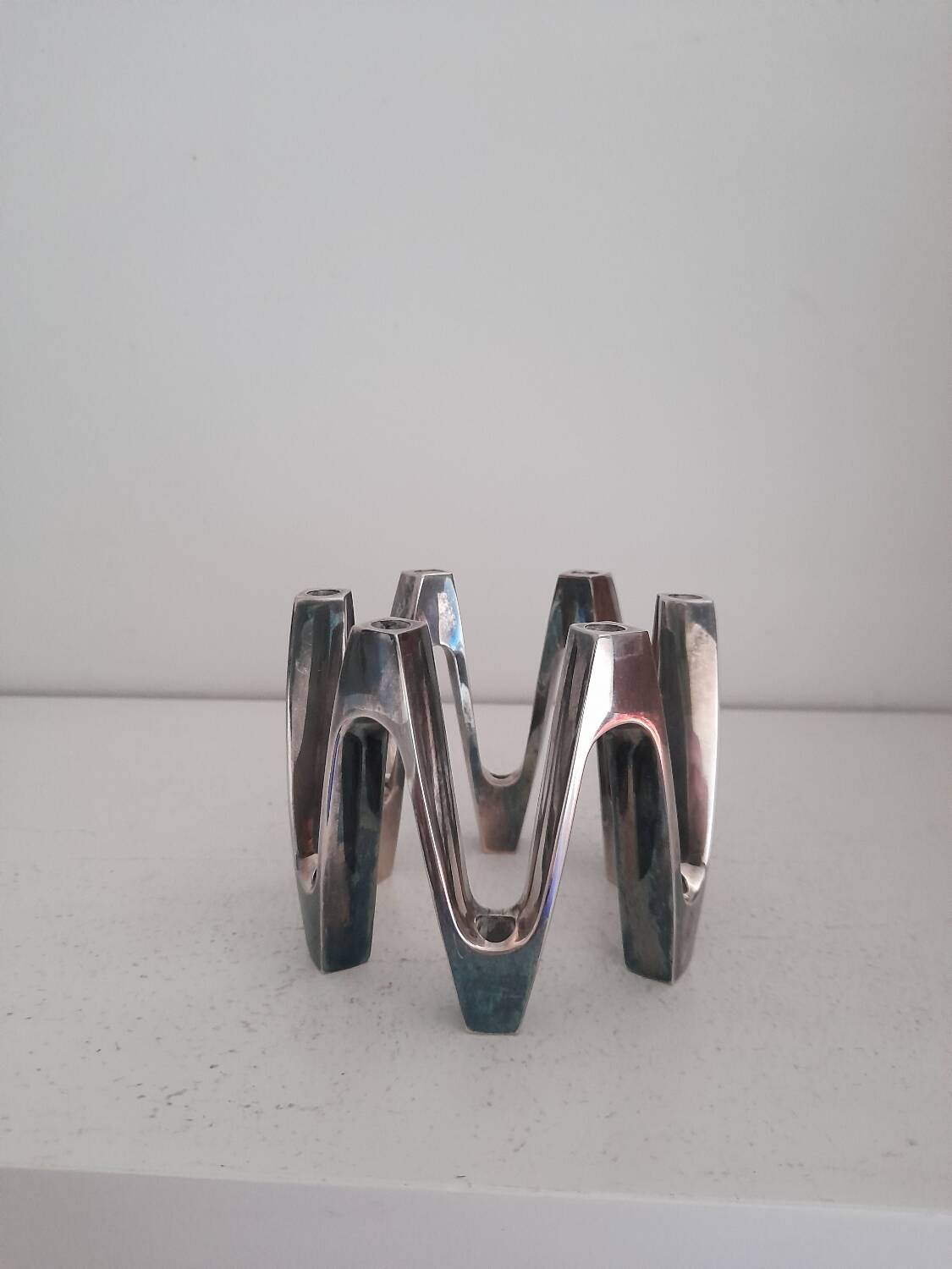 Crown candlestick by Jens Quistgaard, silver-plated metal, 1960s