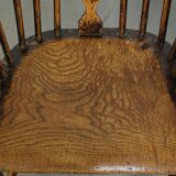 Set of 2 very charming antique English highback Windsor dining chairs