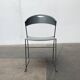 Set of stackable chairs model Juliette in postmodern Italian metal by Hannes Wettstein for Cerruti Baleri, 1980s.