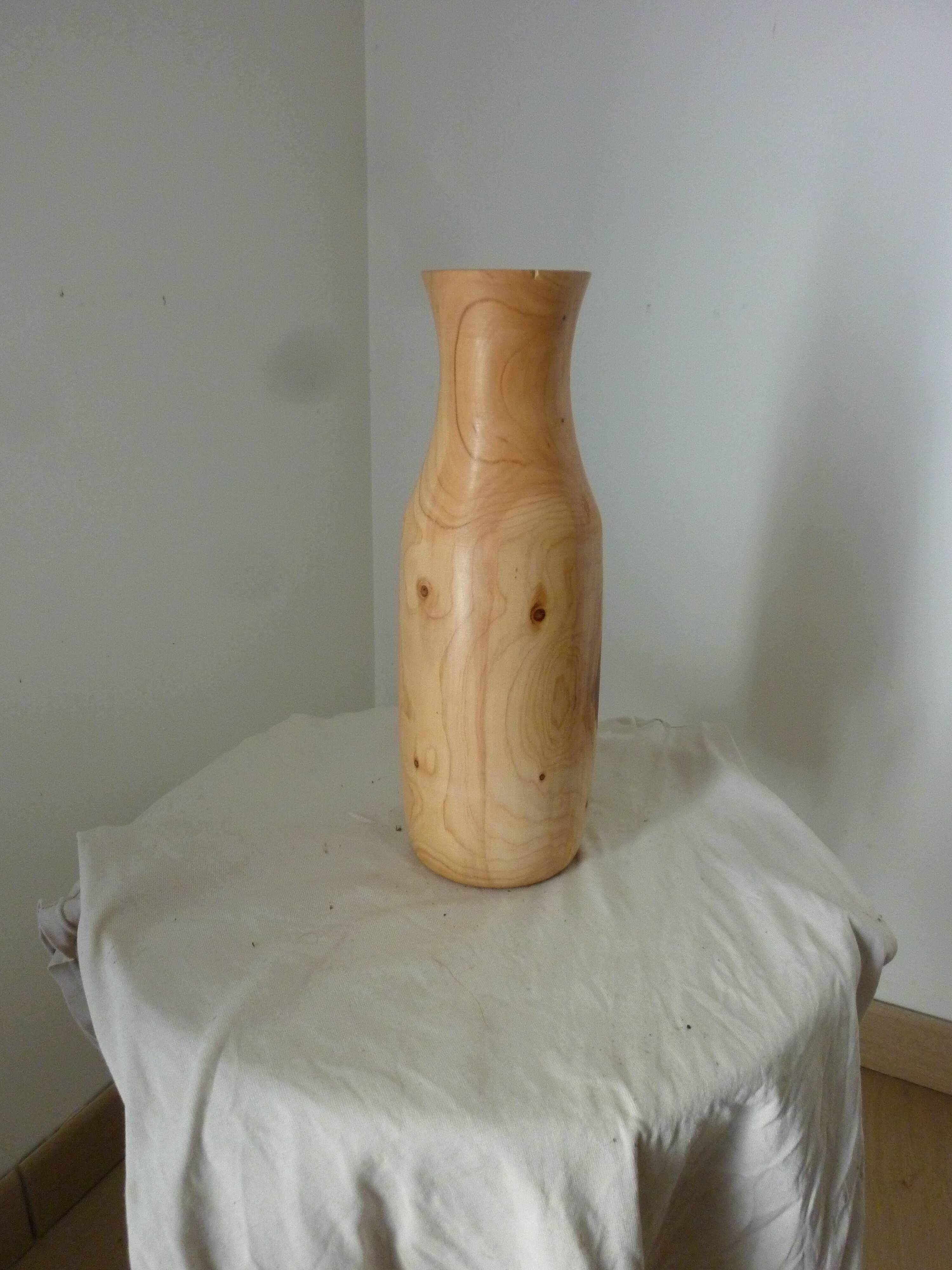 wooden vase
