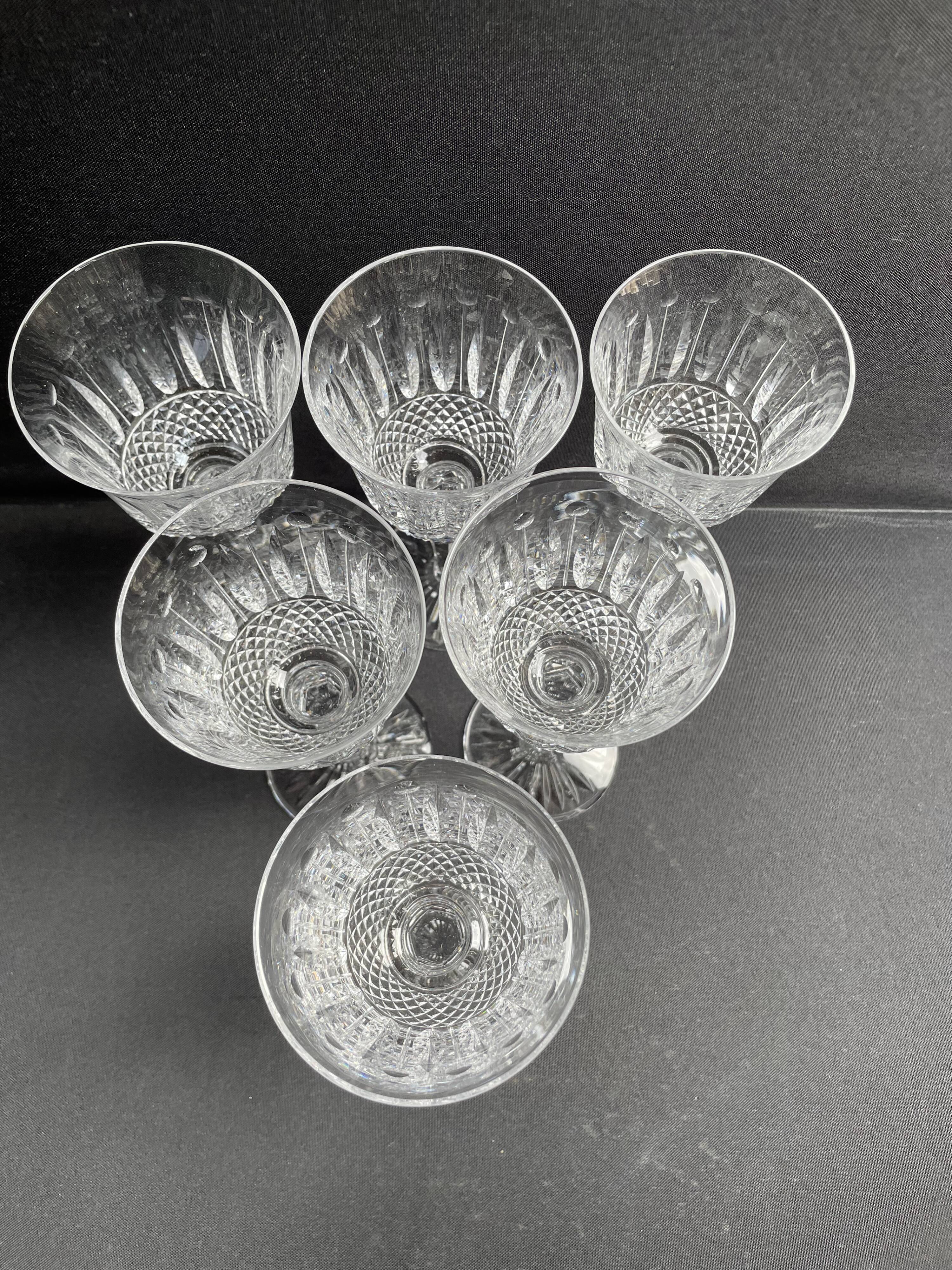 6 Red/White Wine Glasses – Mouth Blown and Hand Cut Crystal