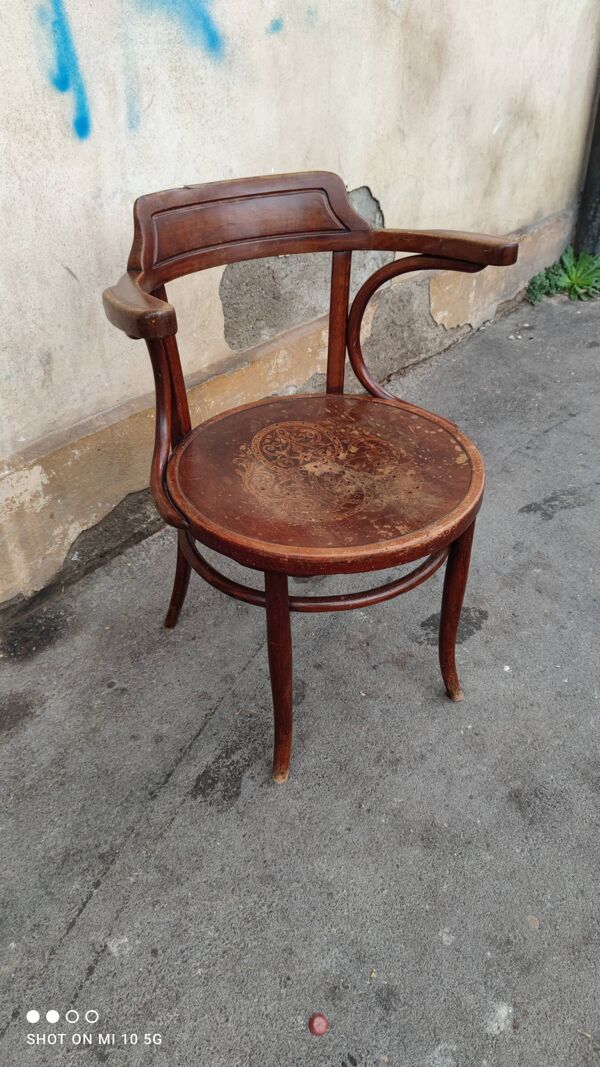 Fauteuil de bureau de la fin du XIXème siècle par Jacob et Joseph Kohn à Vienne, Autriche