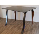 Minimalist desk in steel and wood