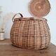 Panier ou besace de pêcheur en rotin