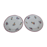 2 flat plates in Sarreguemines model Dieppe diam 20 cm