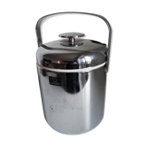 Elephant chrome metal ice bucket and integrated clamp