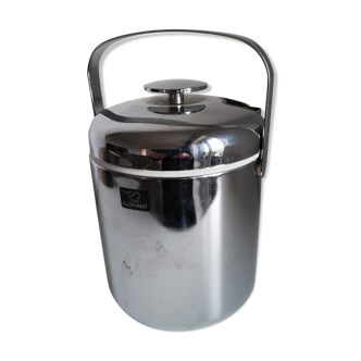 Elephant chrome metal ice bucket and integrated clamp