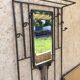 Old Art Deco coat rack in hammered iron