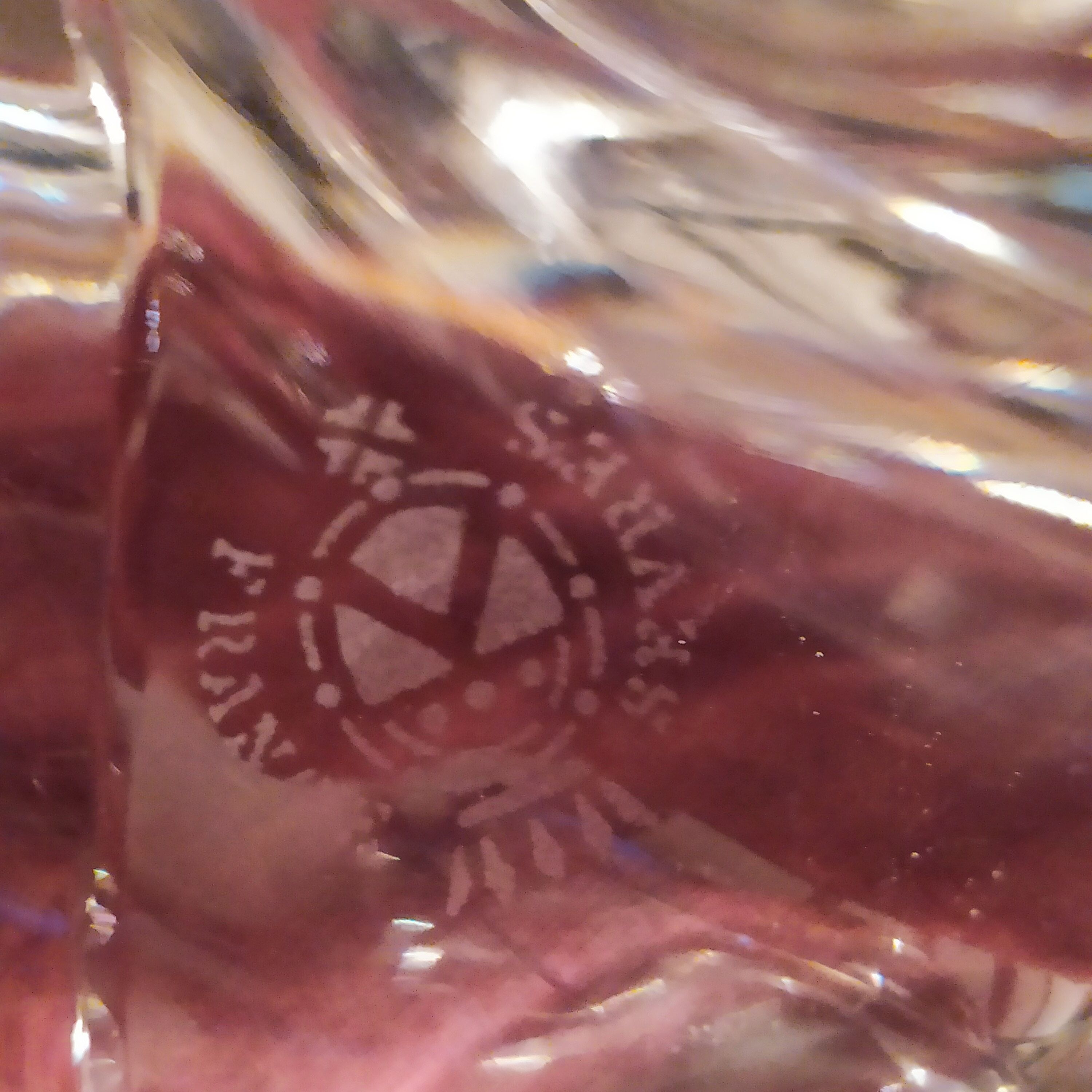 Lamp foot in twisted Sèvres crystal 1960