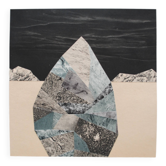 Collage sur papier • mineralogie iv