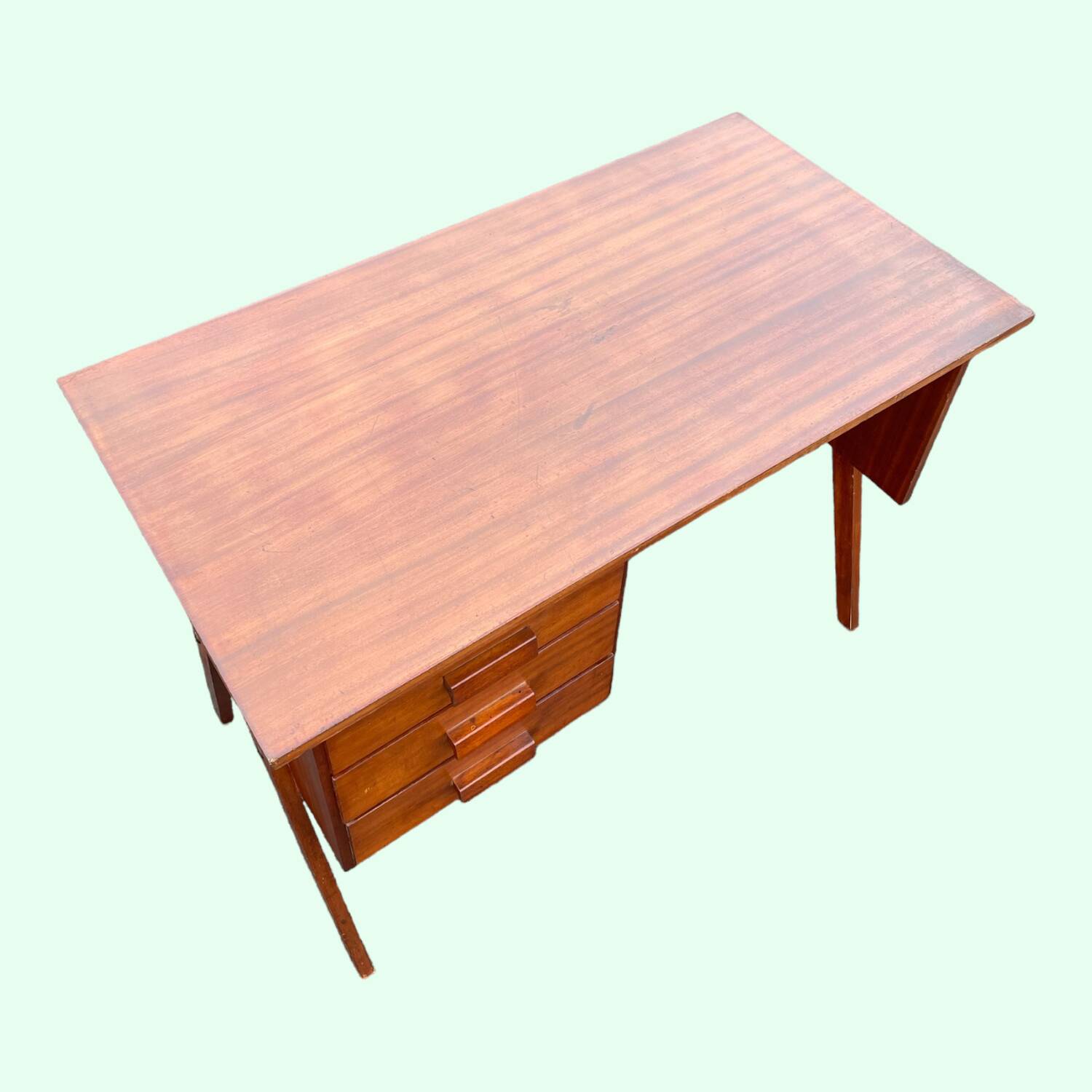 Vintage 1950s 3-drawer desk