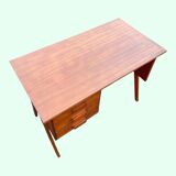 Vintage 1950s 3-drawer desk