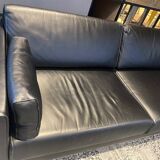 2 Vitra Park sofas by Jasper Morrison - Black leather