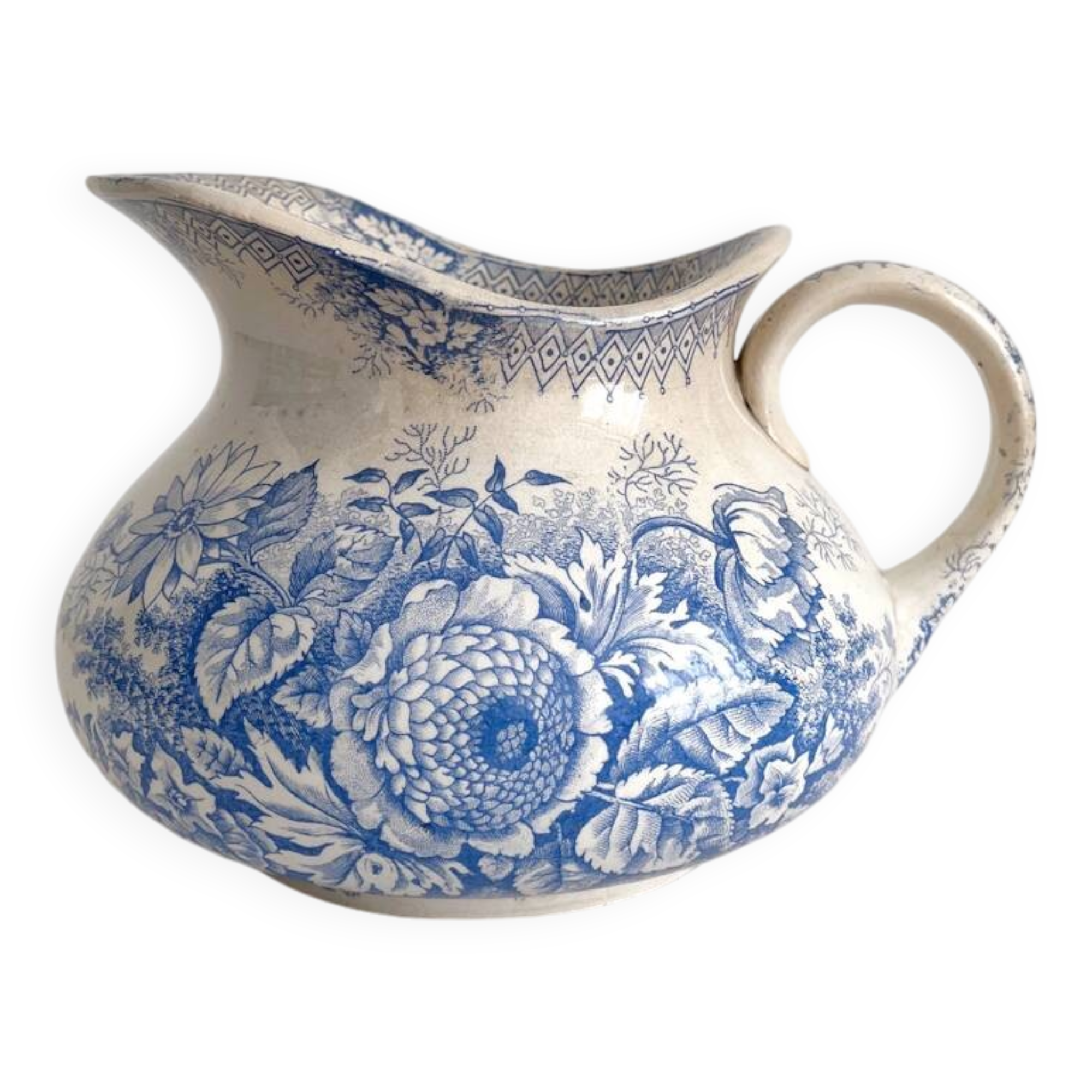 Old iron clay jug "Jardinière" Hamage Nord