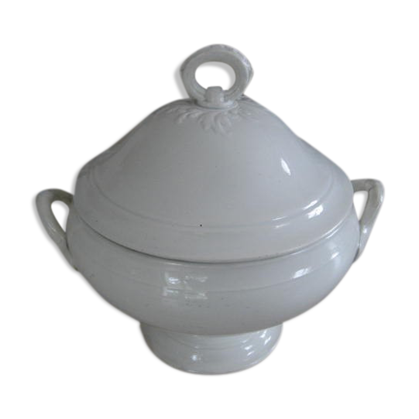White earthenware soup Creil and Montereau