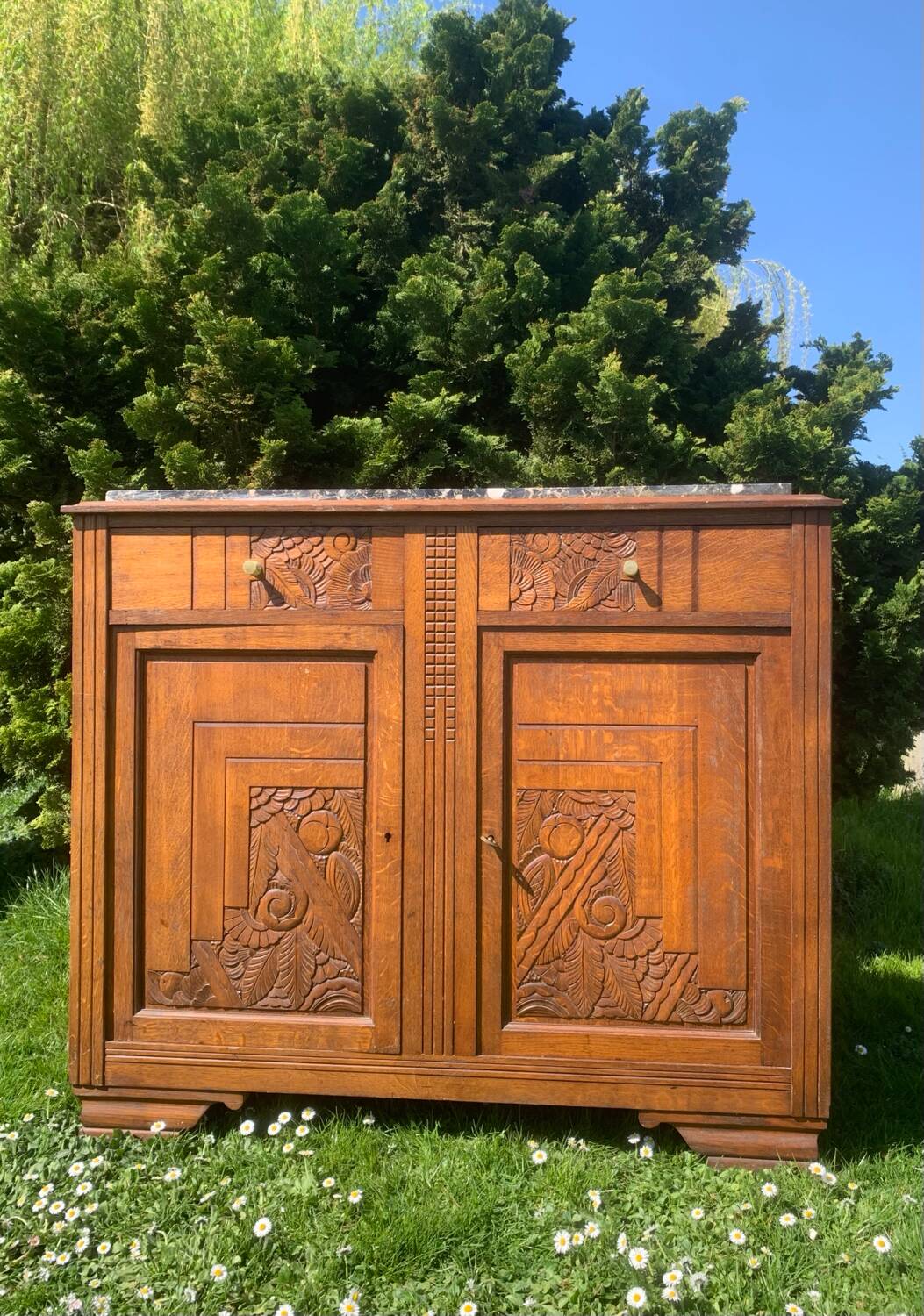 Art Deco oak sideboard