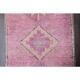 Vintage Turkish Hand-Knotted Wool Cotton Pink Runner Rug 91x288