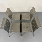 4 chaises en aluminium design italien des années 90 Calligaris italy