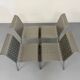 4 Italian design aluminum chairs from the 90s Calligaris Italy