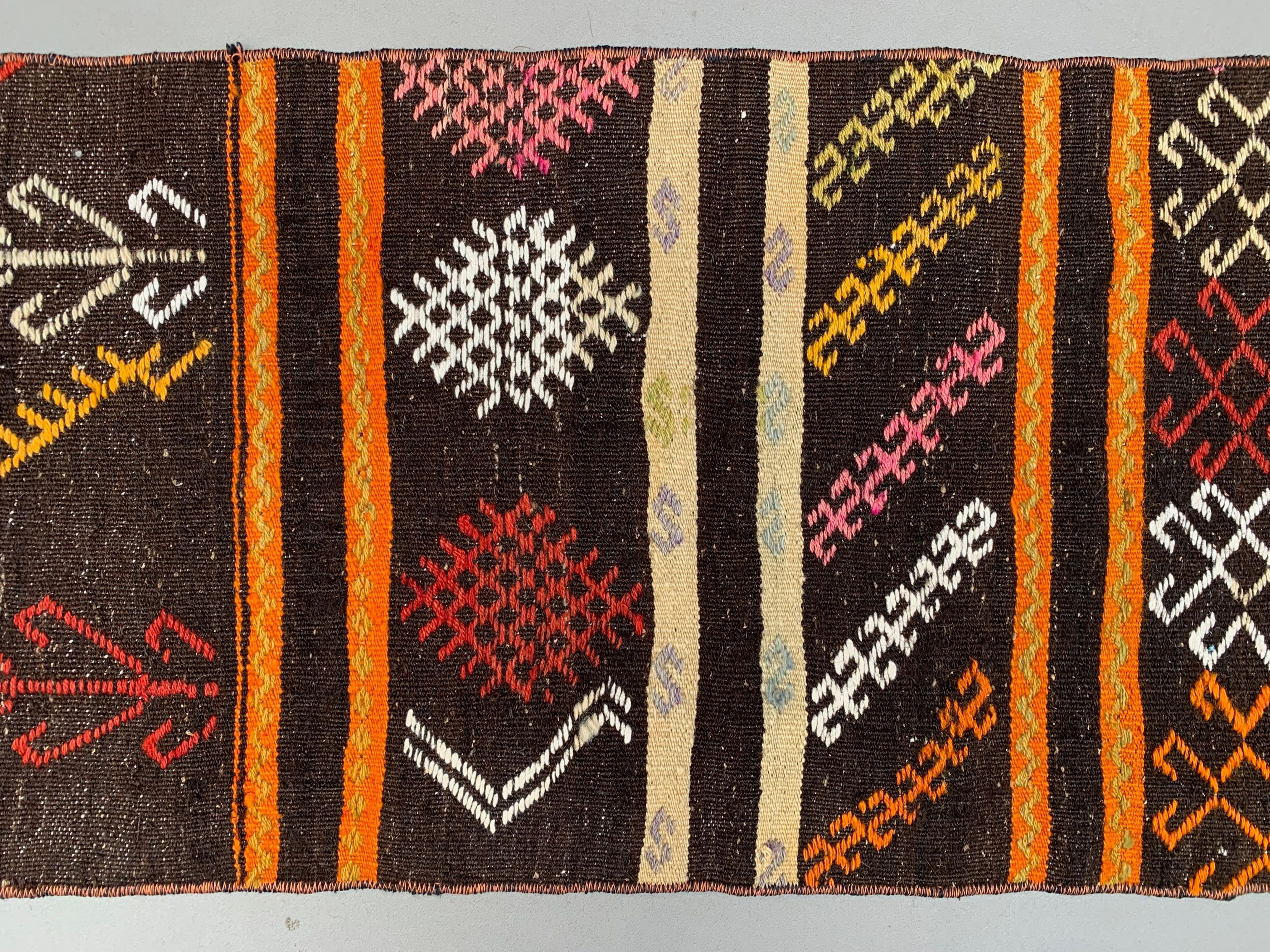 Old Turkish narrow Kilim Runner 300x51 cm shabby chic, vintage kelim