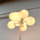 Minimalist glass and metal floor lamp from Switzerland, mid-century by E.R. Nele for Temde, 1960s.