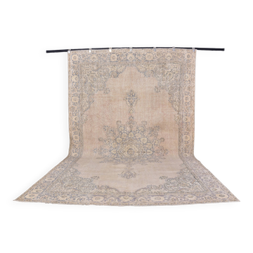 Tapis de vie beige Oushak sku2330