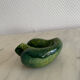 Green ceramic leaf ashtray