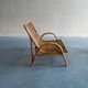 Mid-century rattan & bamboo two-seater lounge sofa