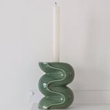 Petit bougeoir - vert amande