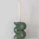 Small candle holder - ALMOND GREEN