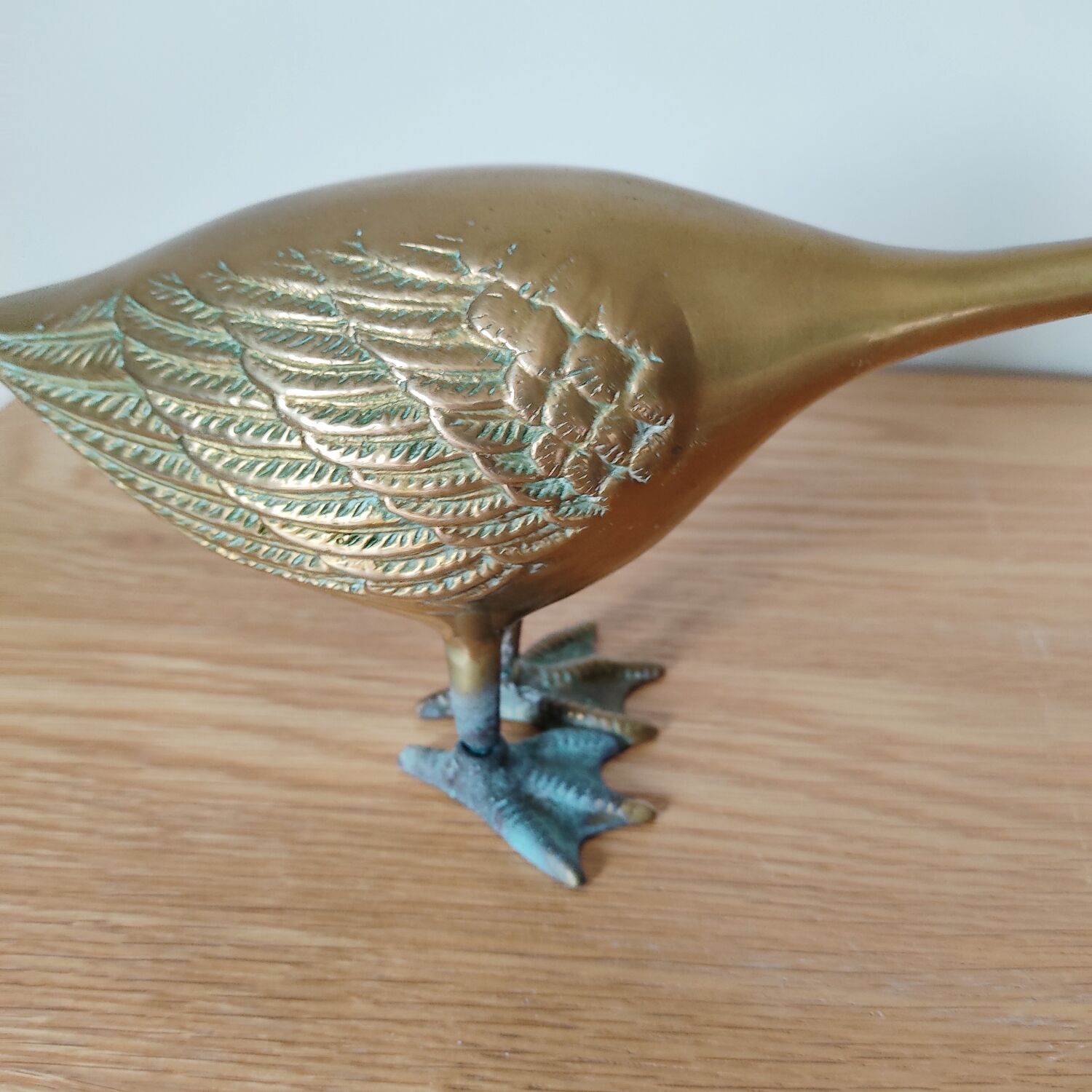 Pair of brass geese