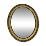 Louis Philippe oval gold wall mirror, 1950s