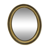Louis Philippe oval gold wall mirror, 1950s