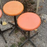Tabouret Industriel vintage jaune