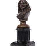Bronze bust jacob van campen, 1595 - 1675, sculptor jacques elion 1842-1893