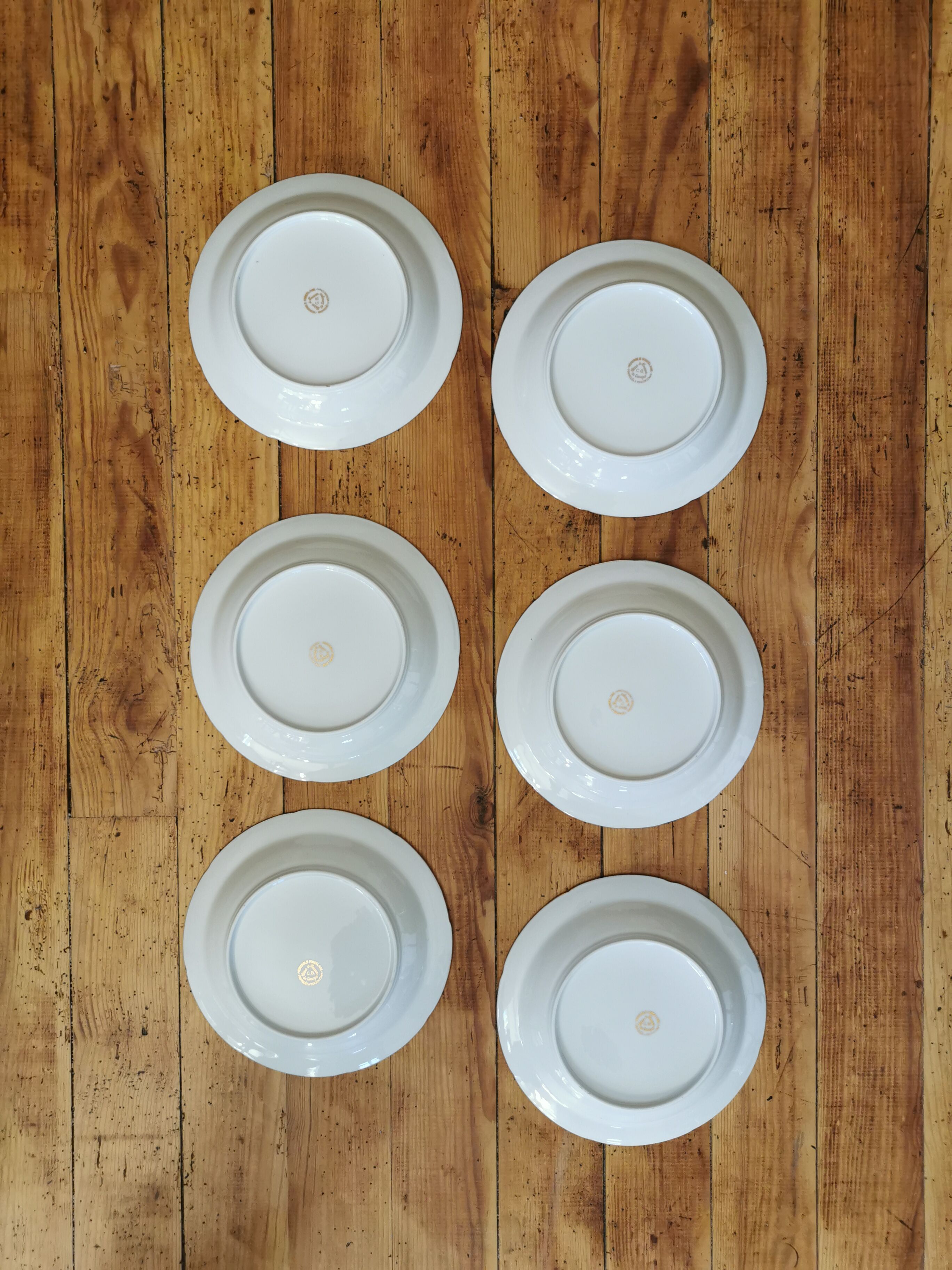 Vintage porcelain hollow plates