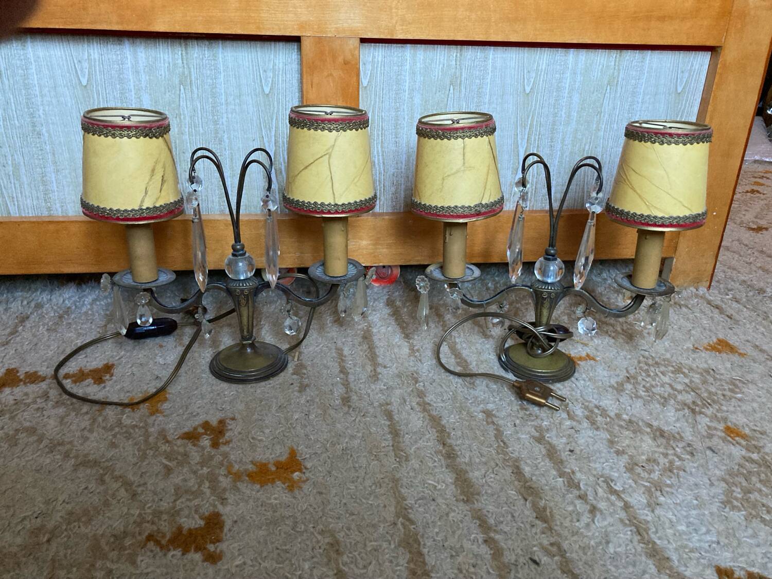 Pair of Italian bedside lamps from the 1950s