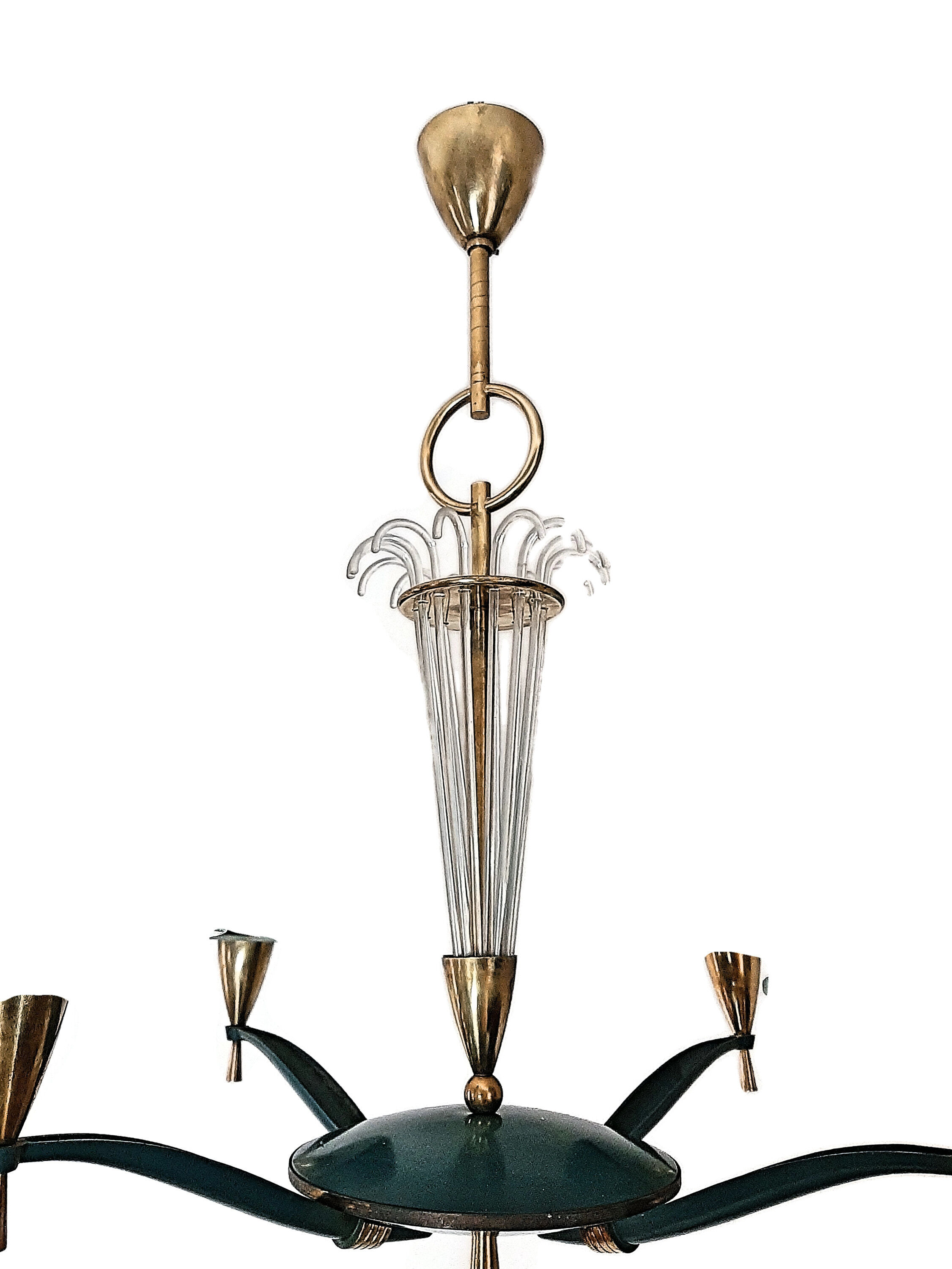 Chandelier of the end of the era art deco design 1940s