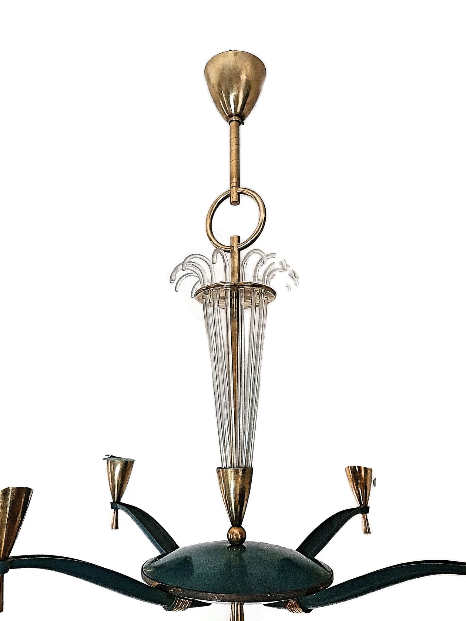 Chandelier of the end of the era art deco design 1940s