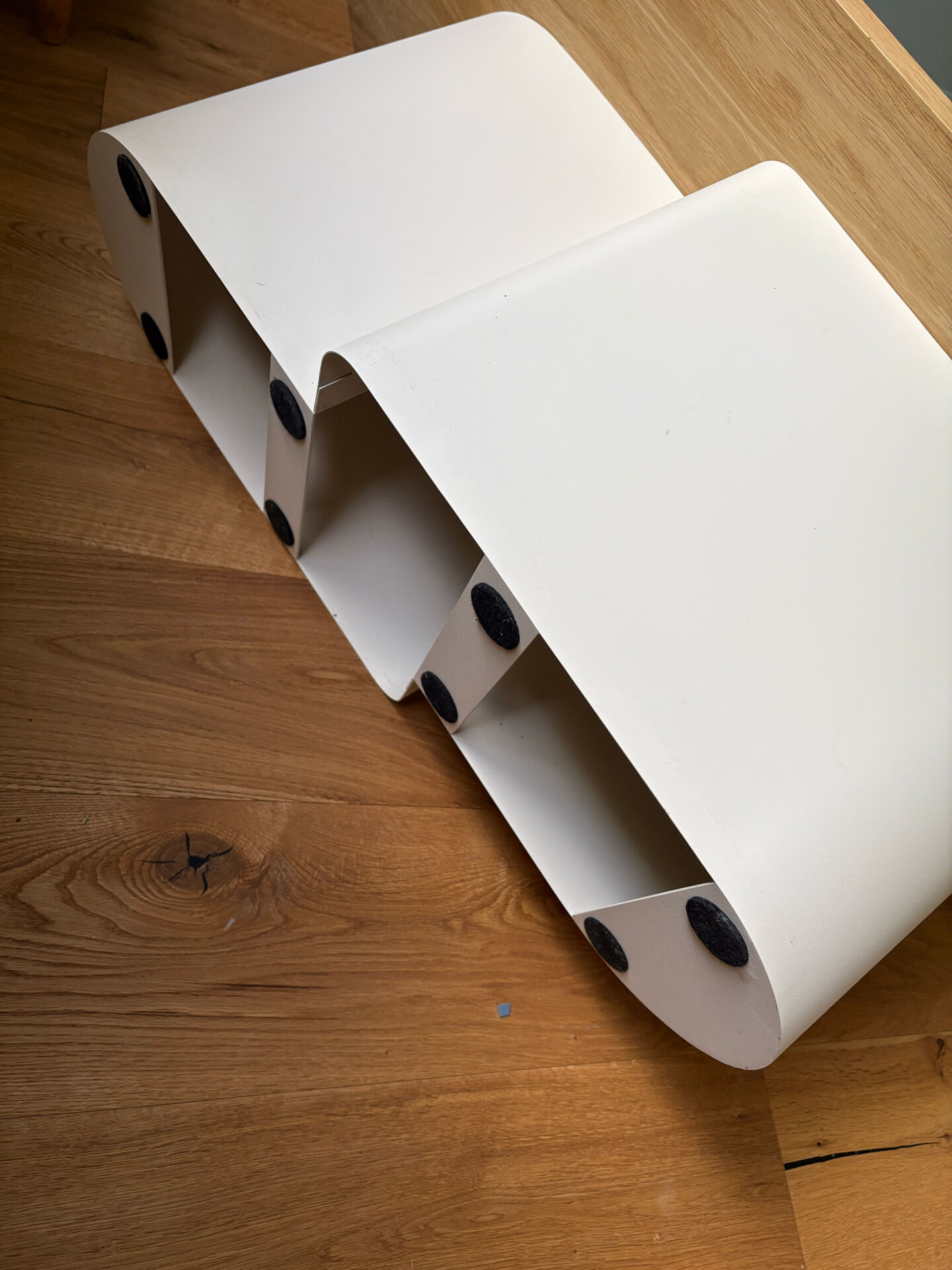 Metal and wood coffee table