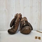 Vintage leather boxing gloves