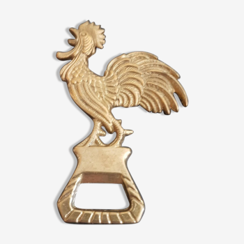 Décapsuleur  "un coq français"  alliage métal doré   hauteur 13,5 cm
