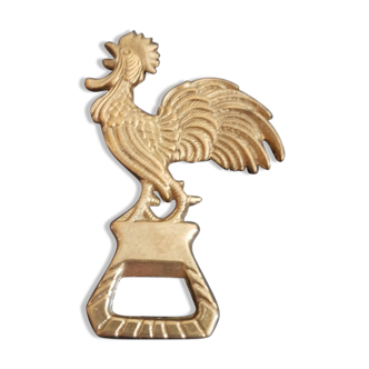 Bottle opener "un coq français" alloy metal gilded height 13.5 cm