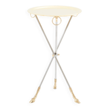 Brass steel pedestal table with removable top signed Alberto Orlandi 1970