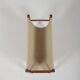 Danish magazine holder with teak and linen, 1960s