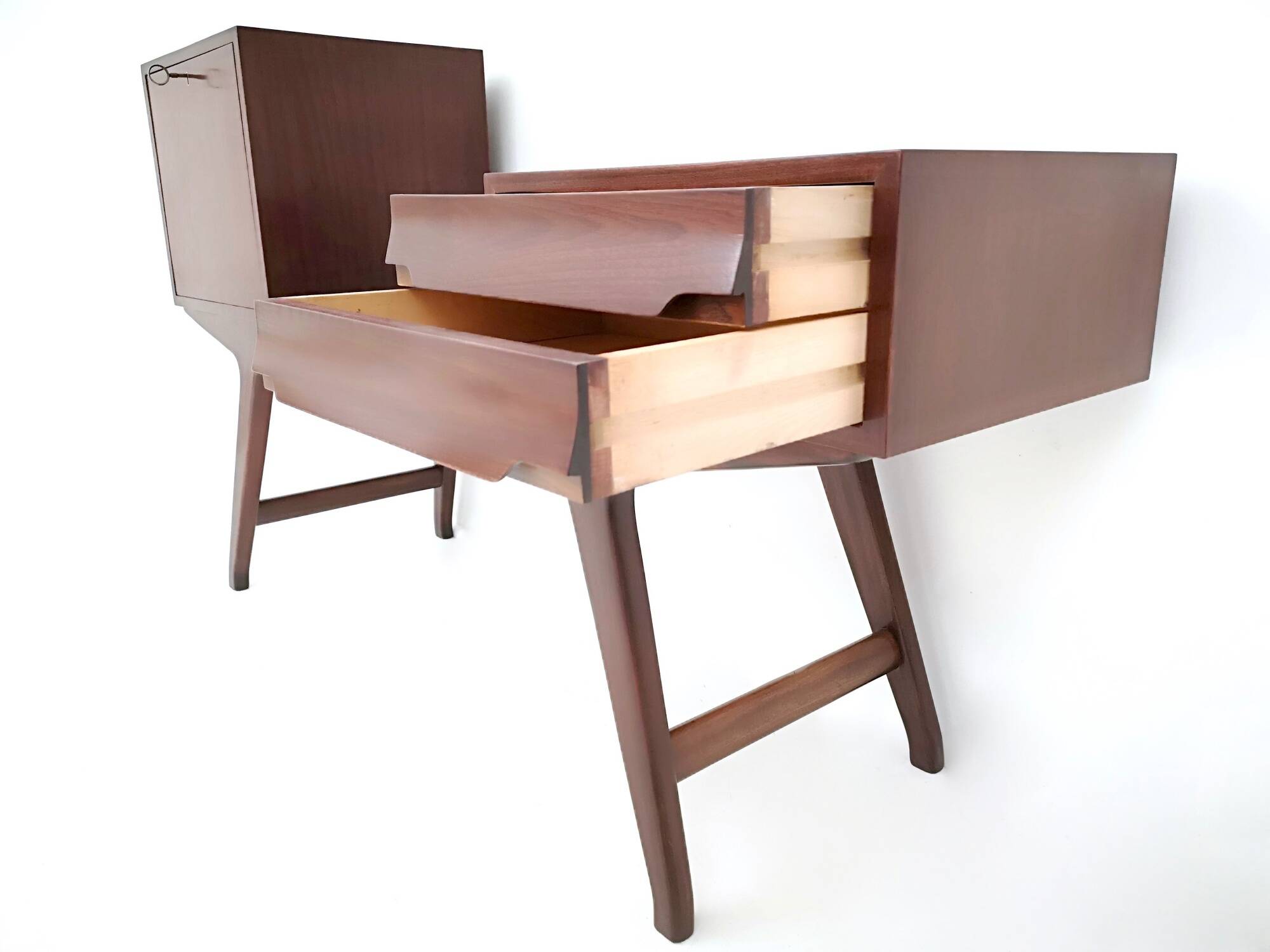 Beech Cabinet / Tv Stand in the Style of Parisi with Ash Interiors